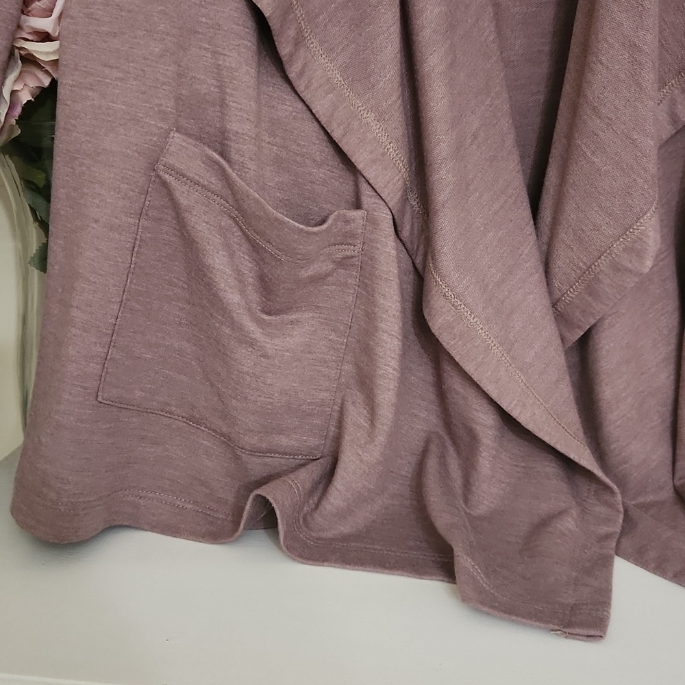 lOGO Lounge open cardigan with pockets Business Casual Lagenlook career M - Picture 3 of 8